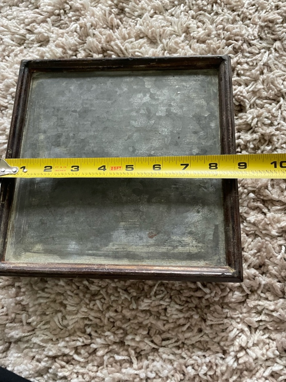 Galvanized Metal Decorative Accent Tray - Picture 2 of 6